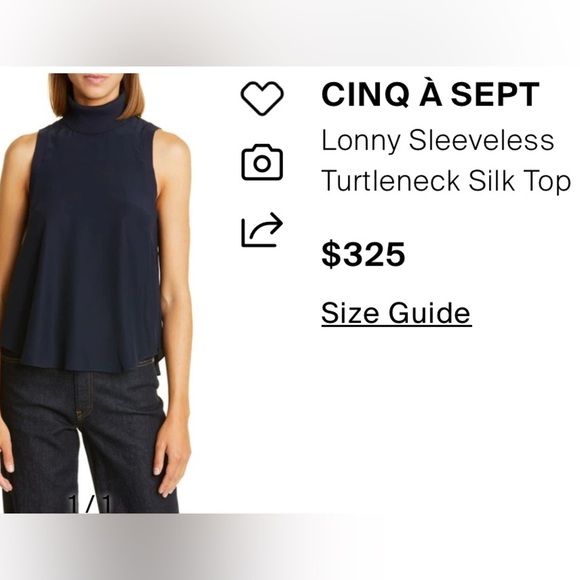 CINQ À SEPT
Lonny Sleeveless
Turtleneck Silk Top - Picture 8 of 8